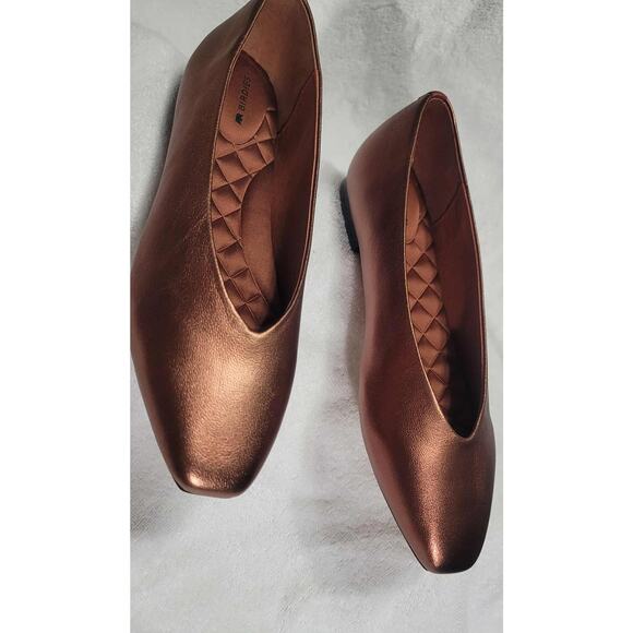 NWT Women's Birdies The Crane Copper Square Toe Leather Ballet Flats size 10.5 - Picture 4 of 7